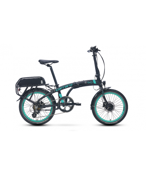 Carraro E-Line E-Go 2.1 E-Bike 20 Jant Katlanır Elektrikli Bisiklet Siyah Turkuaz