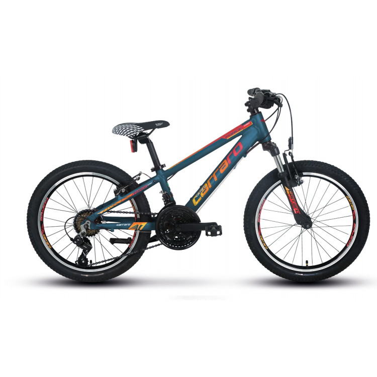 Carraro Force 200 21 Vites 20 Jant Erkek Çocuk Bisikleti -  MAT PETROL - KIRMIZI - TURUNCU