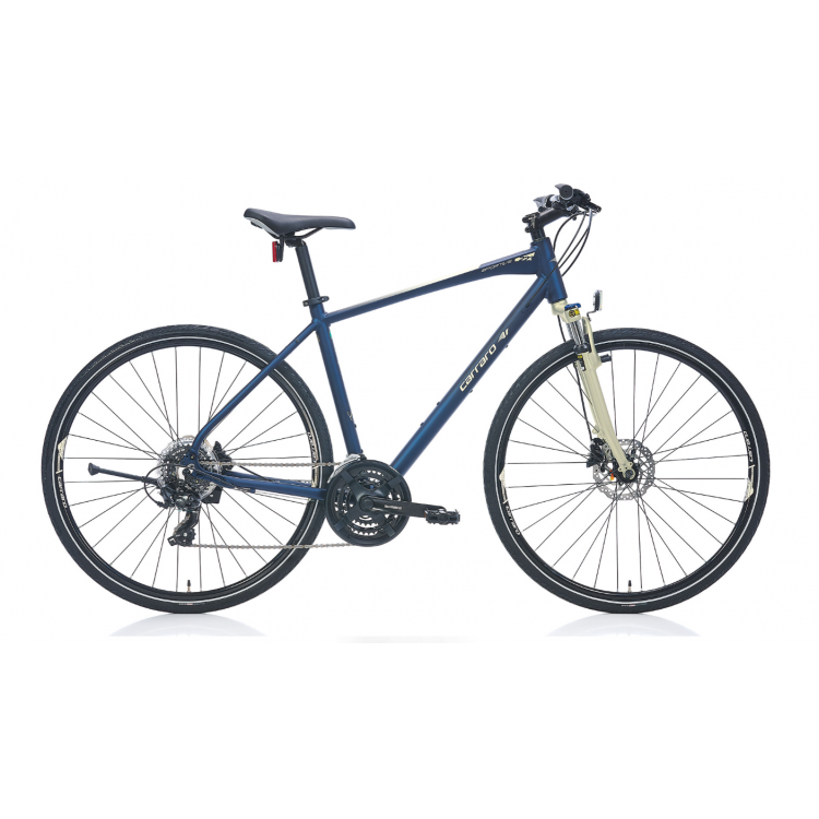 Carraro Sportive 223 Hd - 28 Jant Kadro 21 Vites Şehir Bisikleti - Mat Lacivert / Açık Sarı Gri