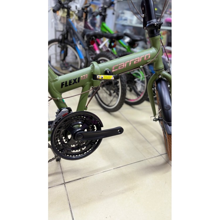 Carraro Flexi 121 20 Jant 21 Vites V-Fren Katlanır Bisiklet  Mat Haki Siyah