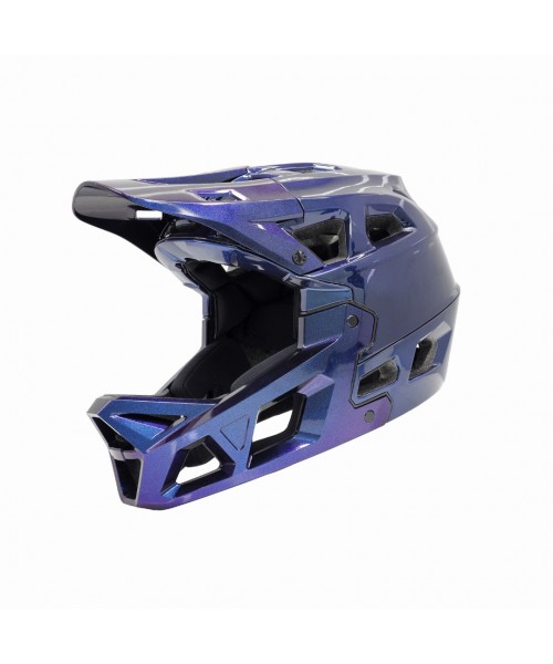 Impact Stroke Full Face Bisklet Kaskı M (55-58cm) Beden Mavi-Mor Sedefli