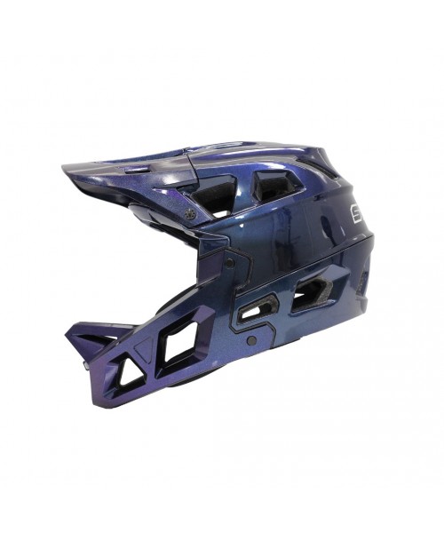 Impact Stroke Full Face Bisklet Kaskı M (55-58cm) Beden Mavi-Mor Sedefli