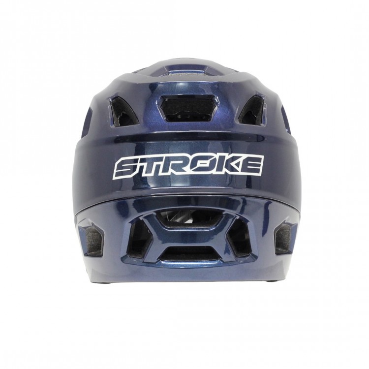 Impact Stroke Full Face Bisklet Kaskı L (59-61cm) Beden Mavi-Mor Sedefli