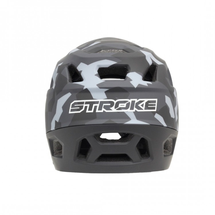 Impact Stroke Full Face Bisklet Kaskı L (59-61cm) Beden Gri Kamuflaj