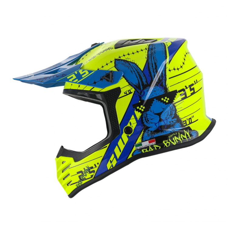 Sway 618 Full Face Cross Kapalı Bisiklet Motosiklet Enduro BUNNY Yellow Blue Sway 618 Full Face Cross Kapalı Bisiklet Motosiklet Enduro BUNNY Yellow Blue