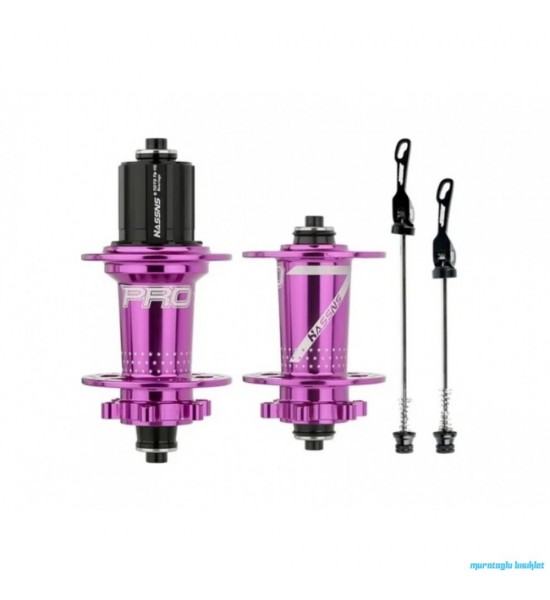 HASSNS Pro7 Ön Arka Göbek Seti 6Vida Rulmanlı - Mor 32 Delik