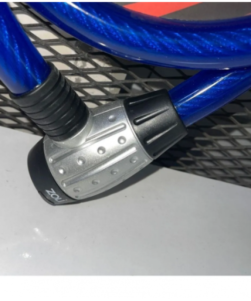 Zoli Motosiklet Kilidi Çelik Güçlendirilmiş Halat Zincir Kilit 25x150 (MAVİ)