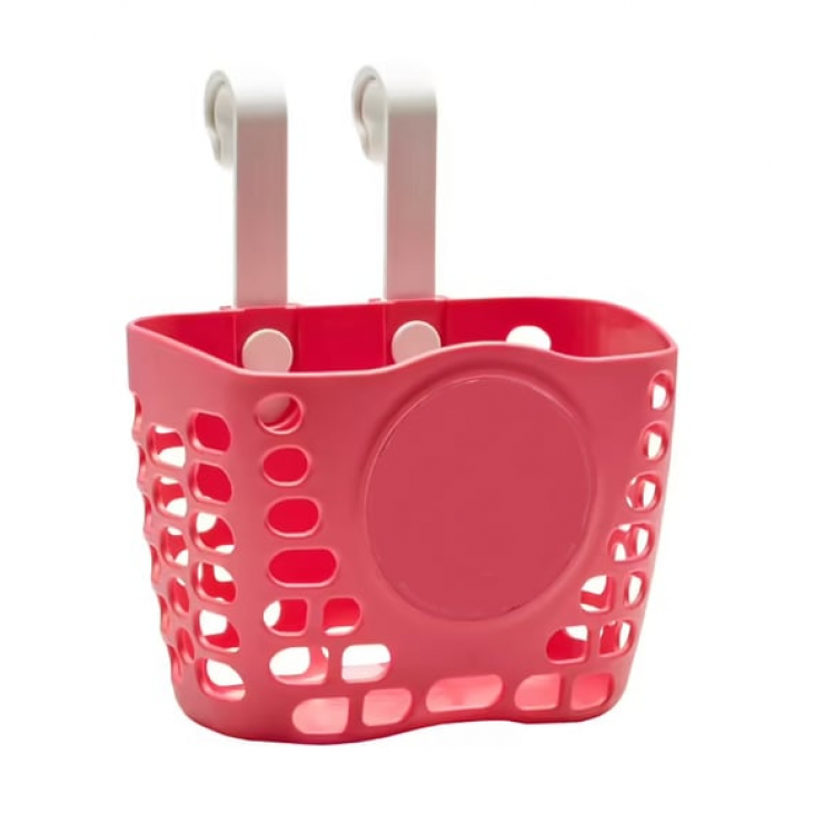 Çocuk Bisikleti Askılı Plastik Ön Sepet Pembe