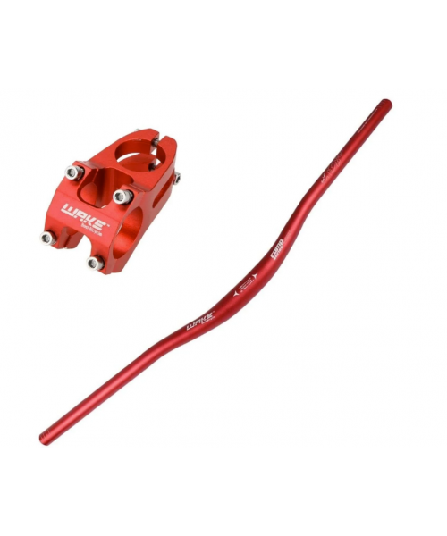 Wake Alüminyum Kırmızı 31.8 780mm Riser Mtb Gidonu + Gidon Boğazı Seti Wake Alüminyum Kırmızı 31.8 780mm Riser Mtb Gidonu + Gidon Boğazı Seti
