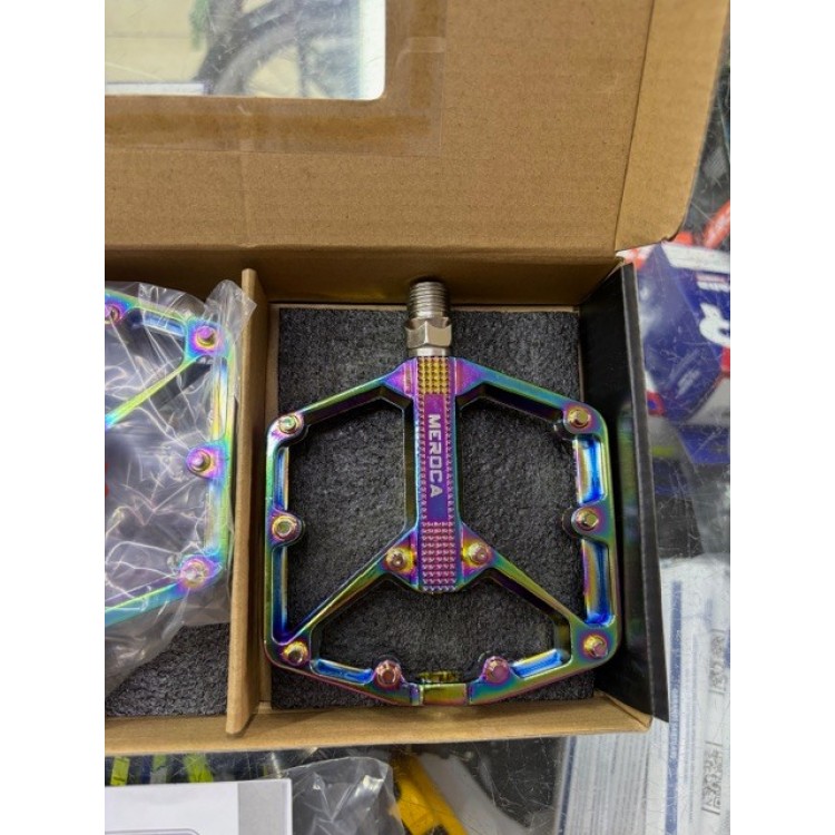Meroca Rainbow Alüminyum Rulmanlı Bisiklet Pedalı Ultra Hafif Freeride Platform Pedal