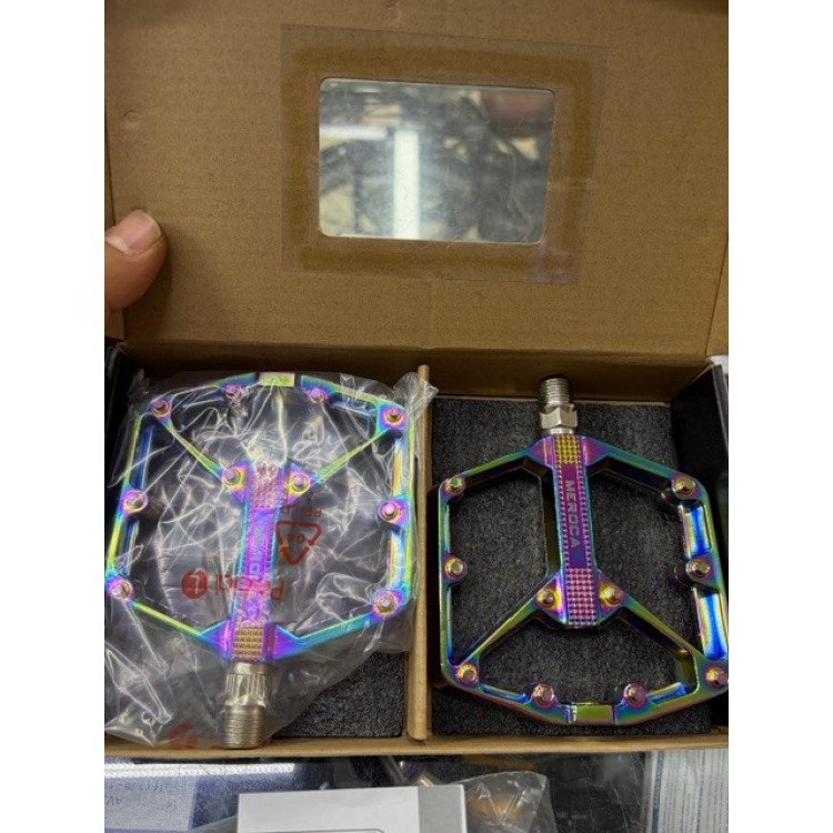 Meroca Rainbow Alüminyum Rulmanlı Bisiklet Pedalı Ultra Hafif Freeride Platform Pedal