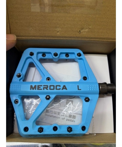 Meroca Rulmanlı Platform Pedal MTB Kaymaz Çelik Aksamlı Plastik Pedal Ultra Hafif Mavi Renk Meroca Rulmanlı Platform Pedal MTB Kaymaz Çelik Aksamlı Plastik Pedal Ultra Hafif Mavi Renk