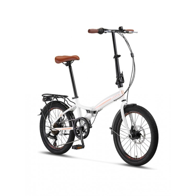 Ümit Assos 2d - 20 Jant 6 Vites Katlanır Bisiklet - Krem Karamel