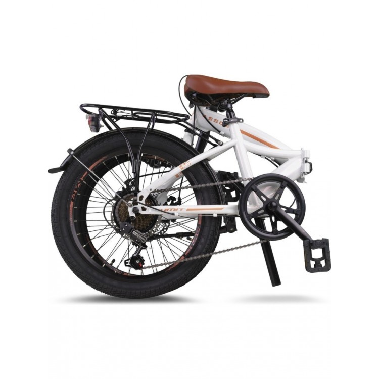 Ümit Assos 2d - 20 Jant 6 Vites Katlanır Bisiklet - Krem Karamel