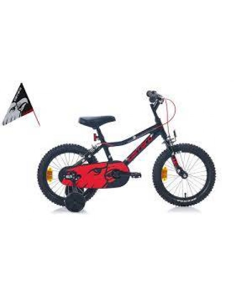 Carraro Red Eagle 16 Jant -Hafif Aluminyum Çocuk Bisikleti Siyah-Kırmızı