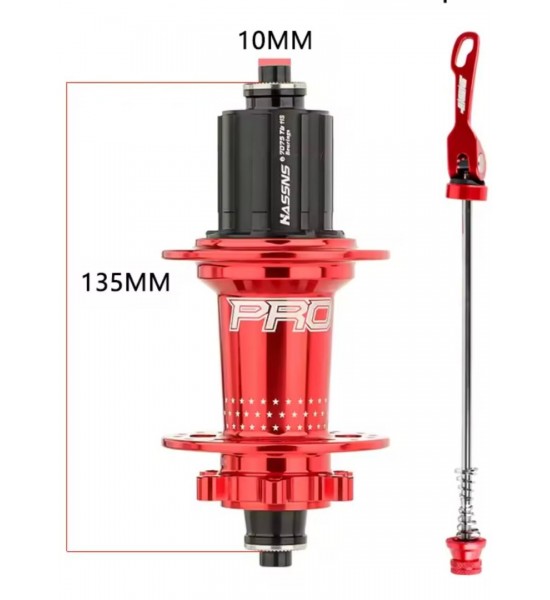 Hassns Pro 7 Arka Göbek 36 Delik Kırmızı | Yüksek Sesli MTB Göbek
