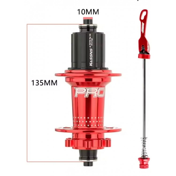 Hassns Pro 7 Arka Göbek 36 Delik Kırmızı | Yüksek Sesli MTB Göbek